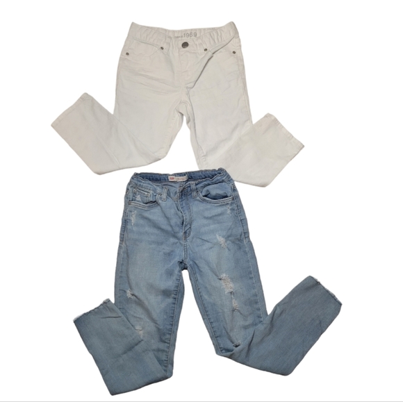 2 Pairs Girls Jeans - Picture 1 of 9